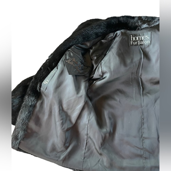 Authentic Christian Dior Genuine Black Ranch Mink Jacket Coat Women’s Large - Picture 7 of 13